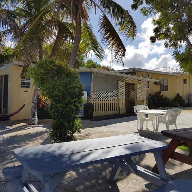 Cottage and picnic tables