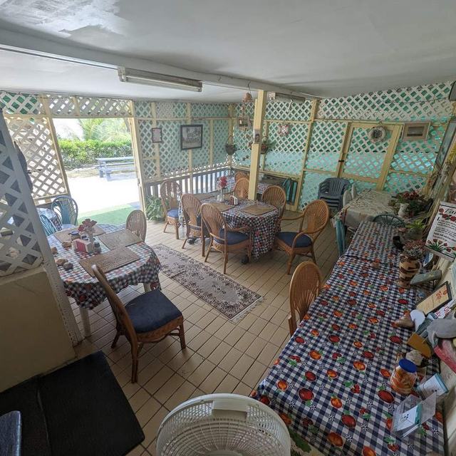 Covered porch dining